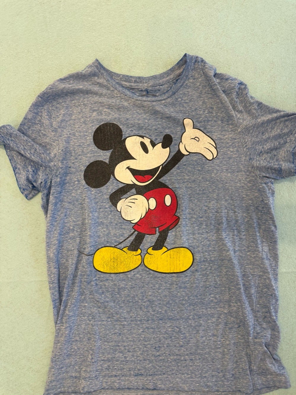 Blue Mickey Mouse Graphic T-Shirt